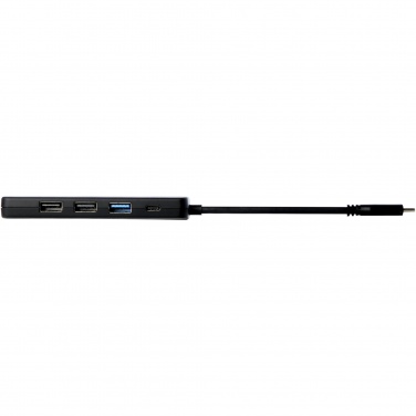 Logotrade Werbeartikel das Foto: Loop Multimedia-Adapter aus recyceltem RCS Kunststoff USB 2.0-3.0 mit HDMI-Anschluss